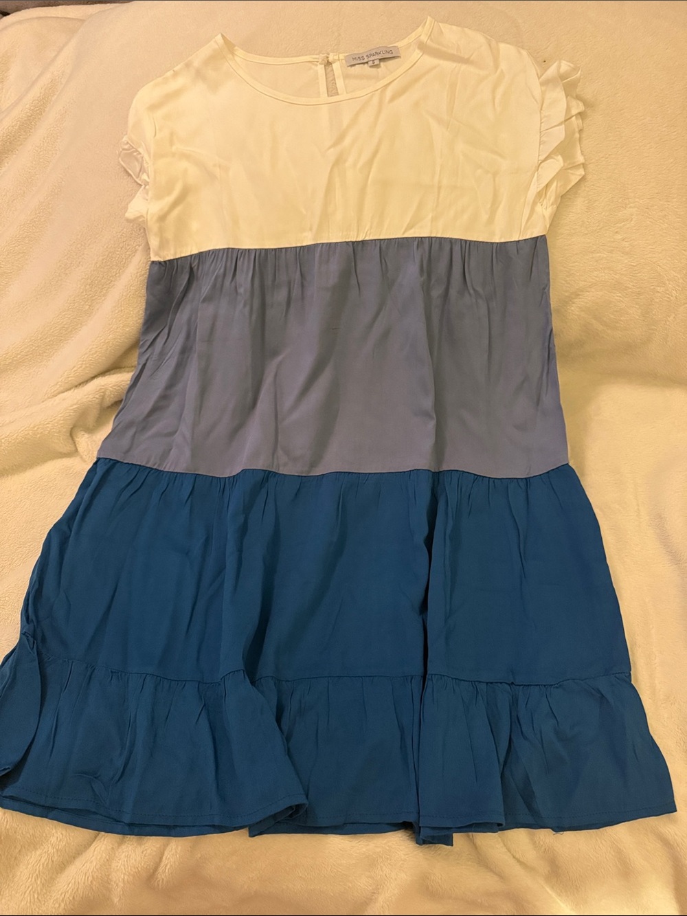 Miss Sparkling Cream Scoop Dress
